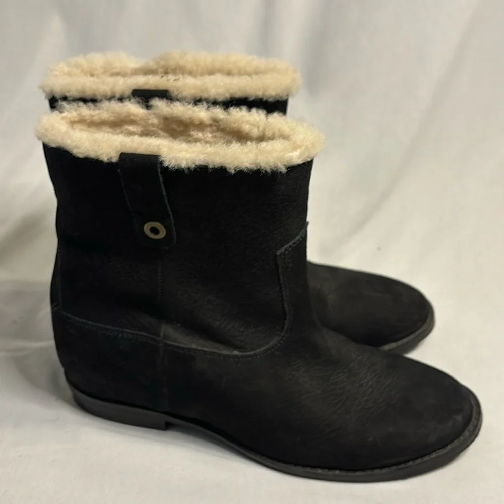 Cole Haan Grand OS Black Suede Ankle Boots Size 9.5